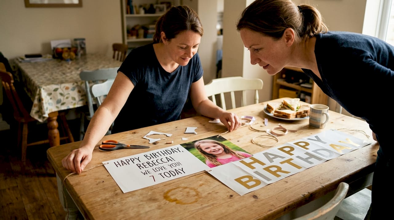 Person comparing generic and personalised banners