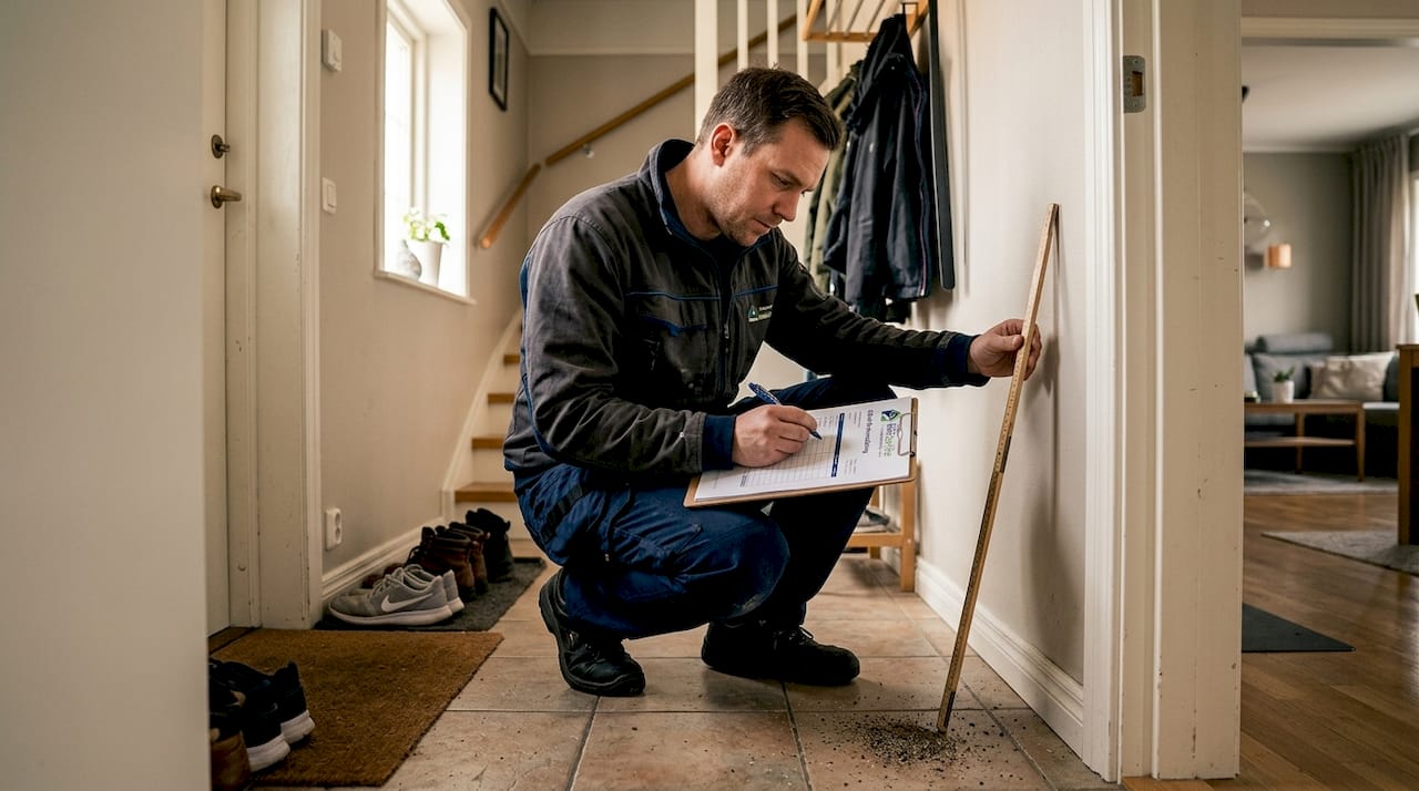 Städpriset sätts utifrån hur stor bostaden är.