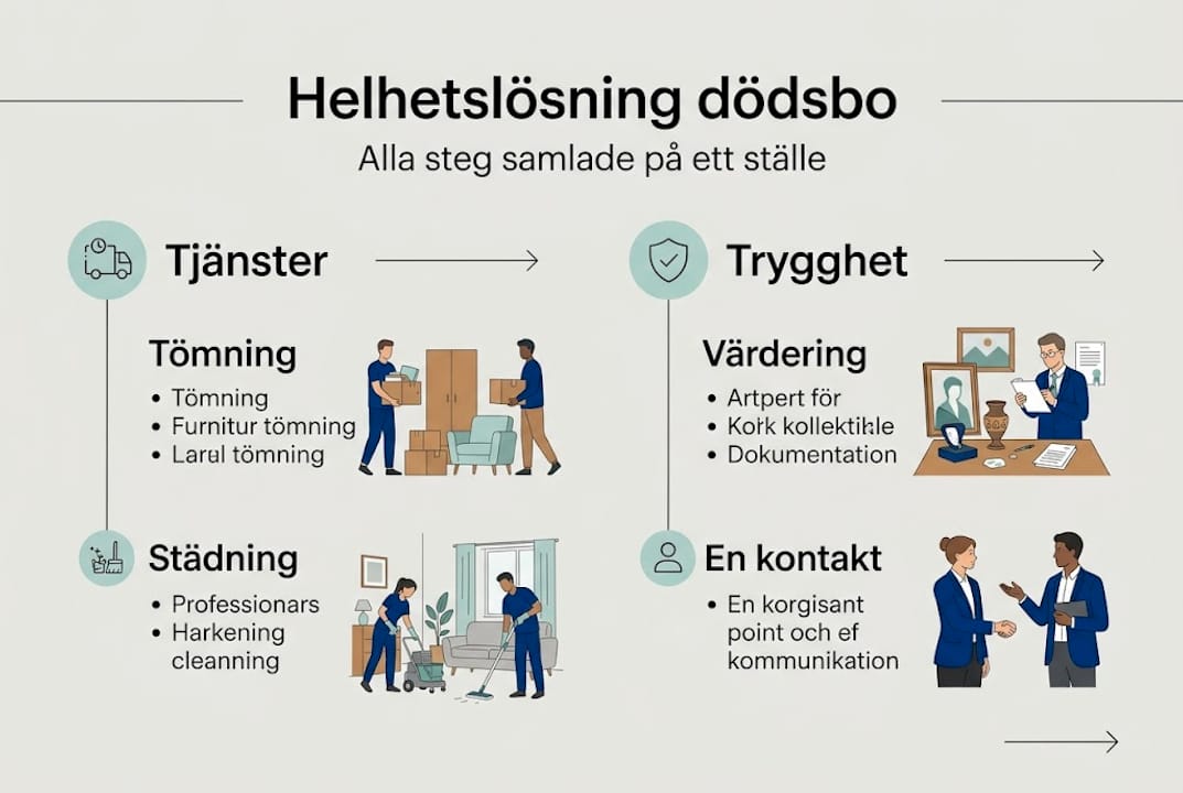 Grafisk översikt: så går det till när man hanterar ett dödsbo