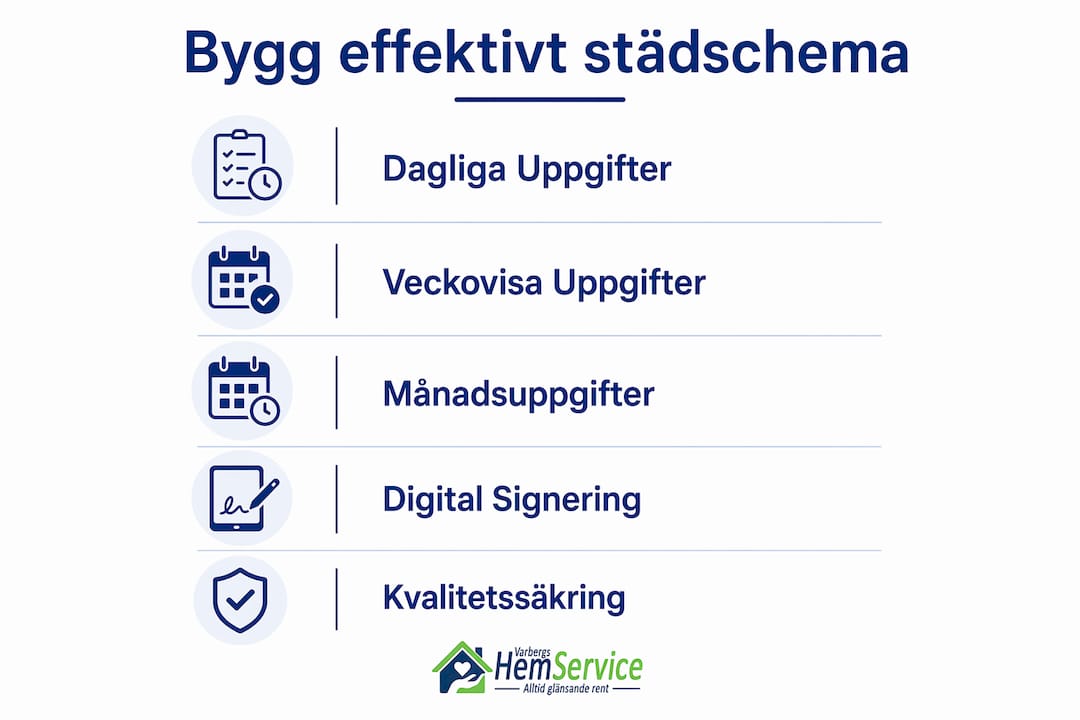 Grafisk guide: Så gör du ett effektivt städschema – steg för steg