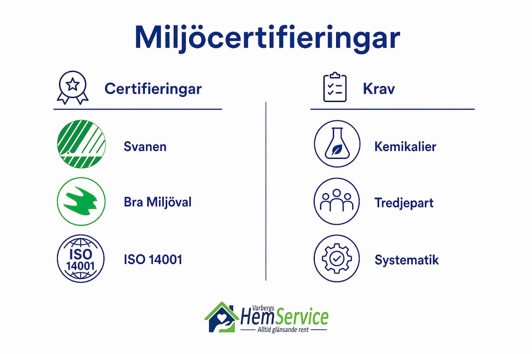 En översikt över miljöcertifieringar och branschkrav för städföretag i Varberg