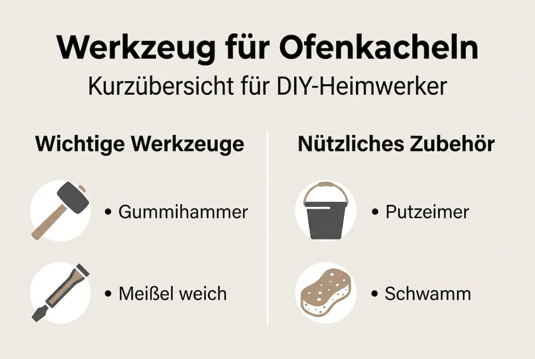 Übersicht: Die wichtigsten Werkzeuge für das Arbeiten mit Ofenkacheln