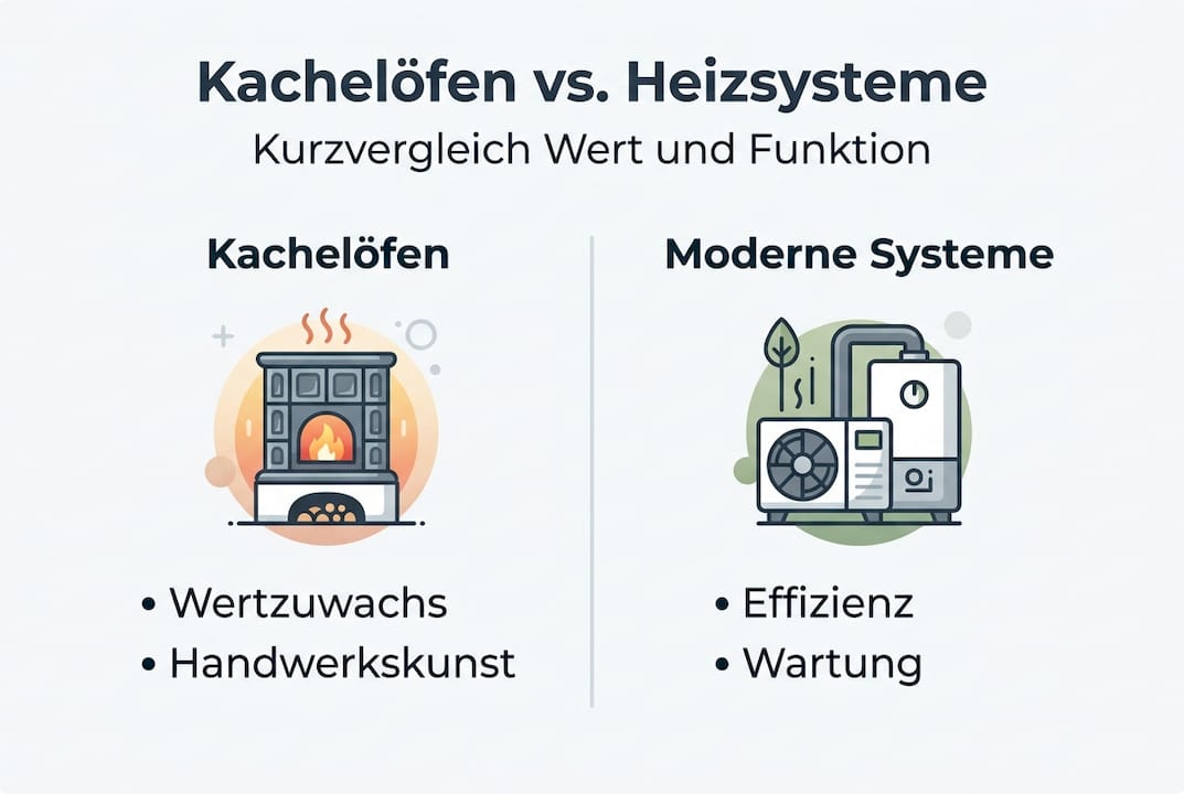 Infografik: Wie Kachelöfen den Immobilienwert steigern – Ein Vergleich