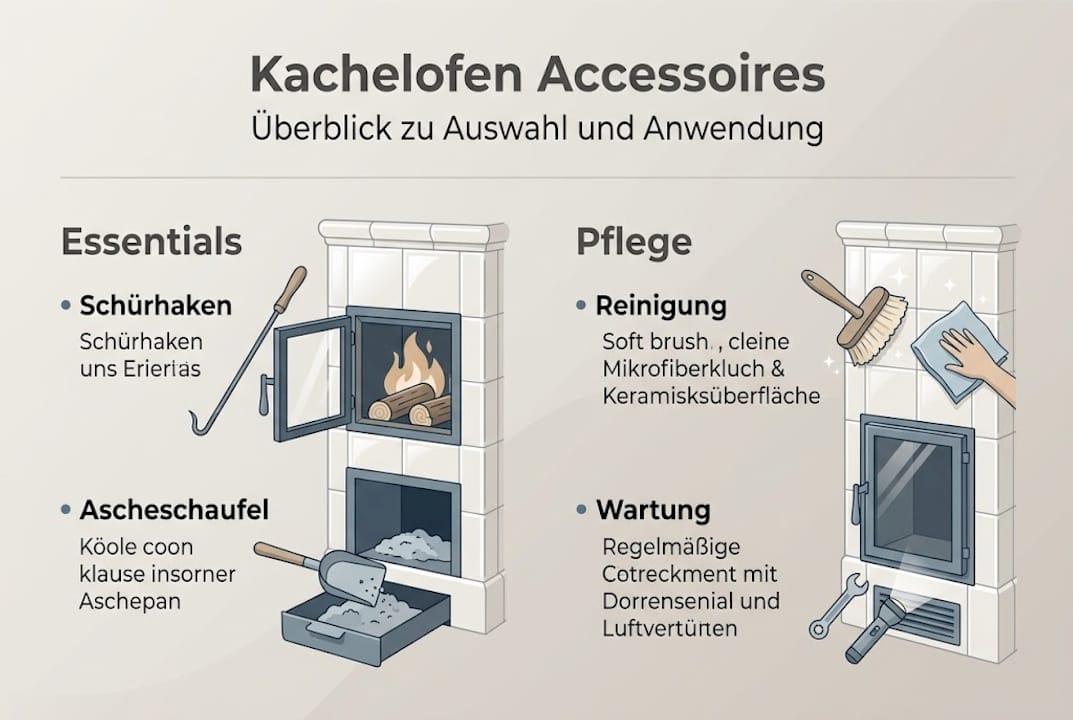 Übersicht: Praktisches Zubehör und Pflegetipps rund um den Kachelofen