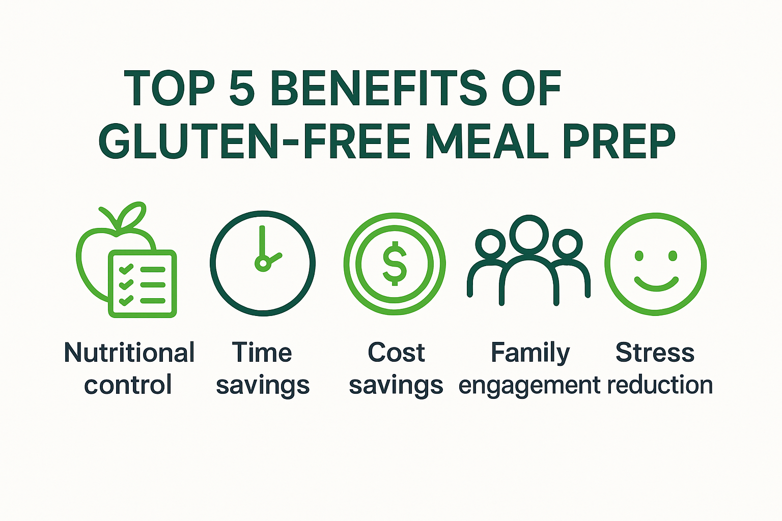 Infographic showing benefits of gluten free meal prep