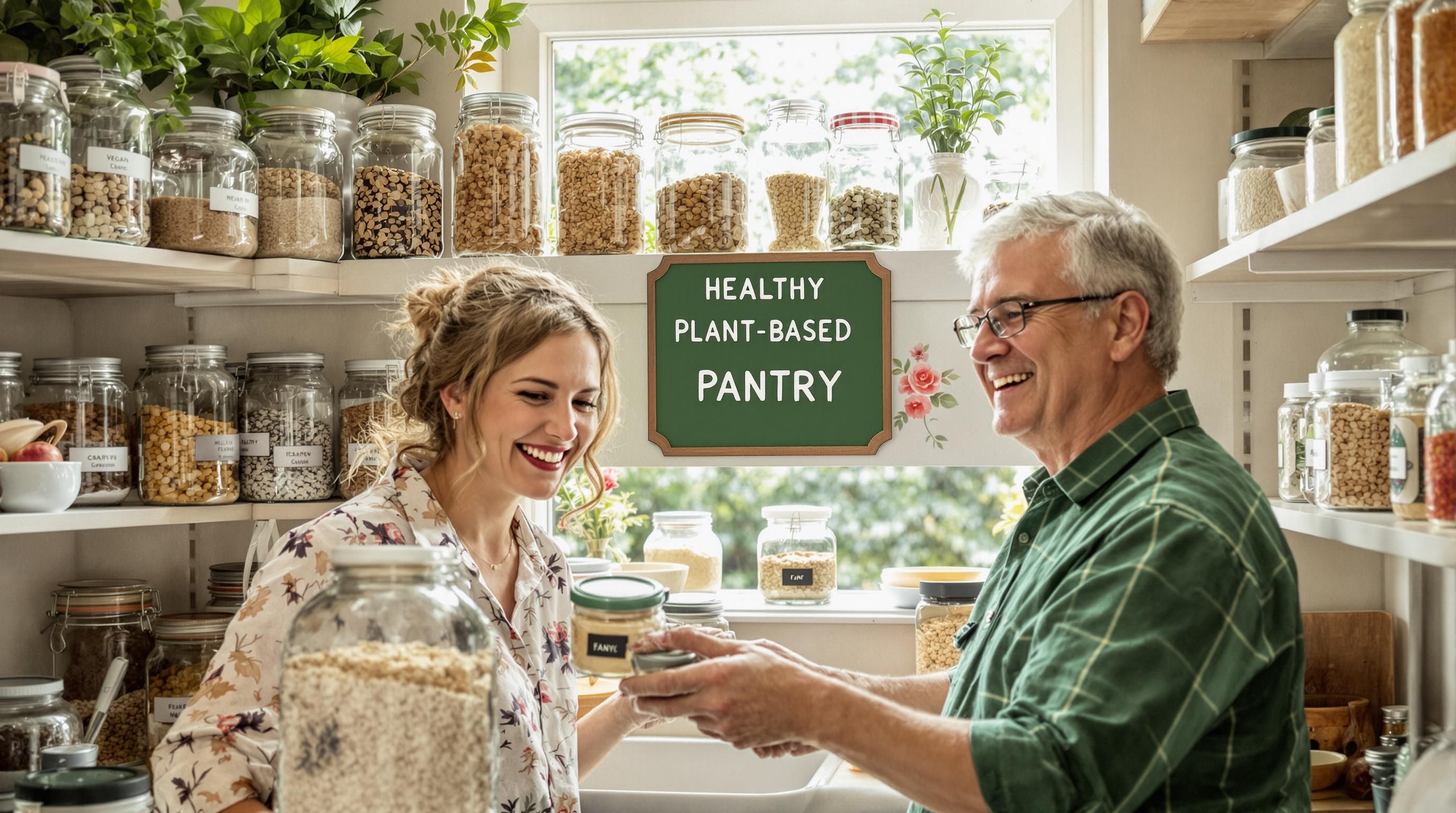 healthy plant-based pantry