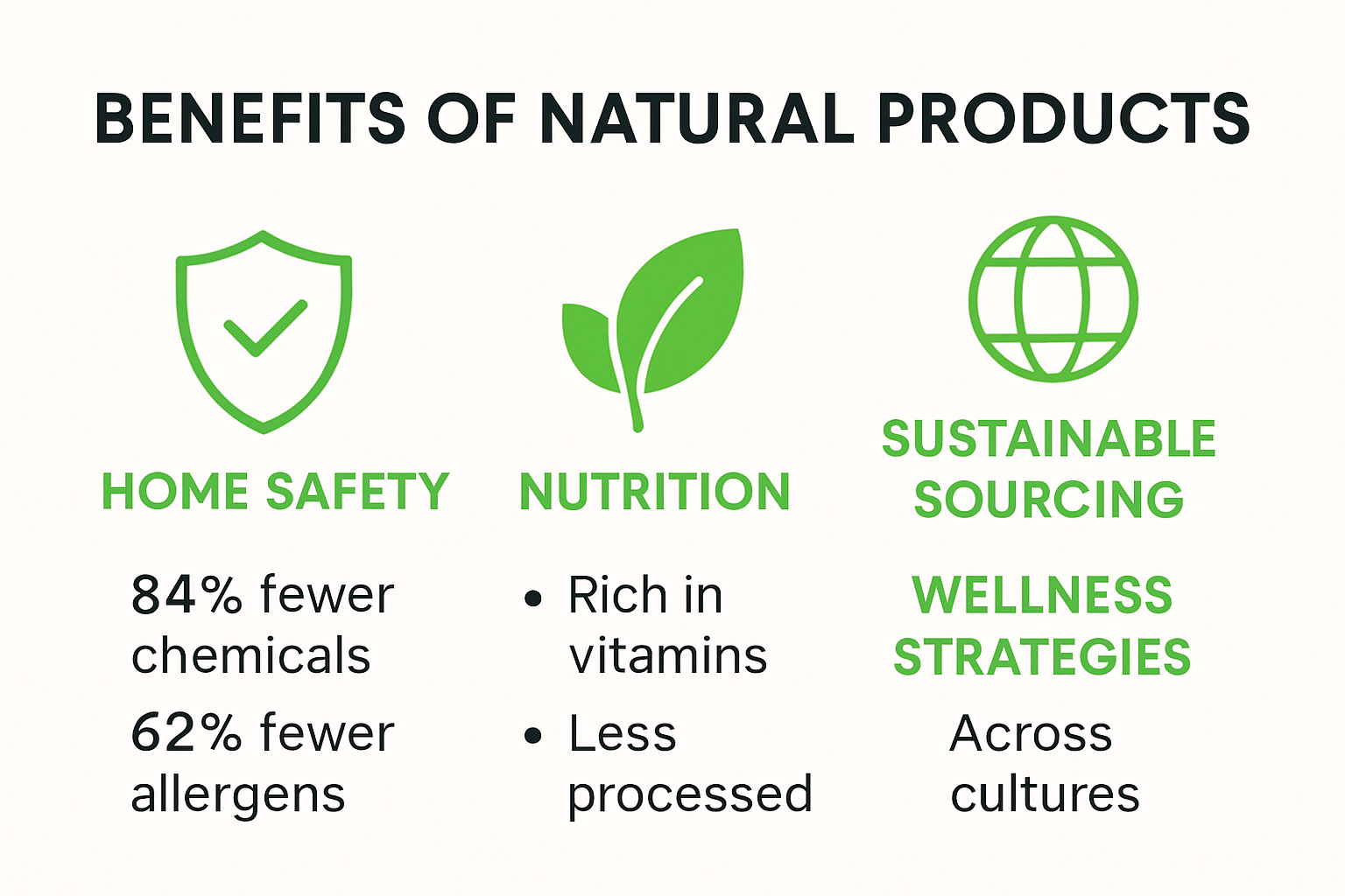 Infographic on natural products benefits for expat families