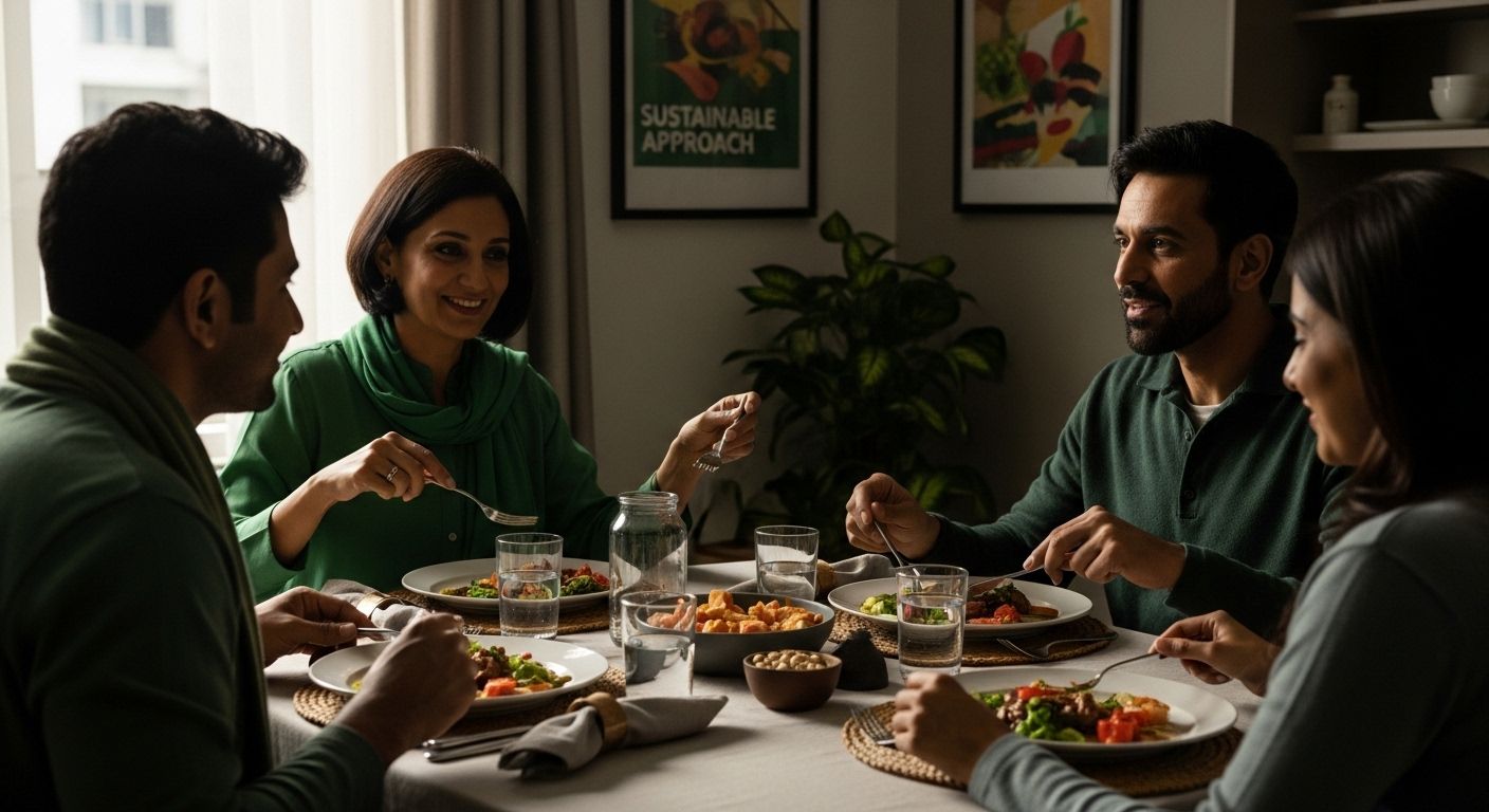 Delhi family ethical meat dinner