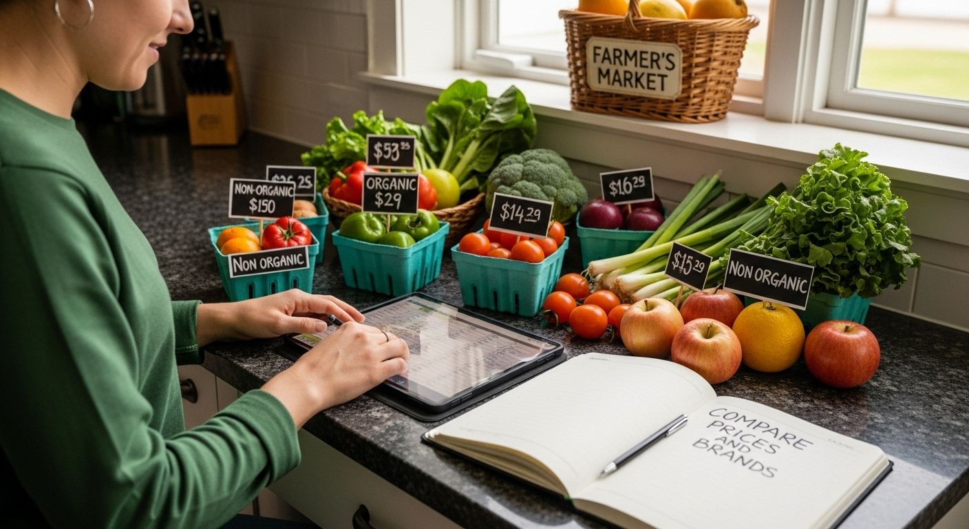 comparing organic prices produce