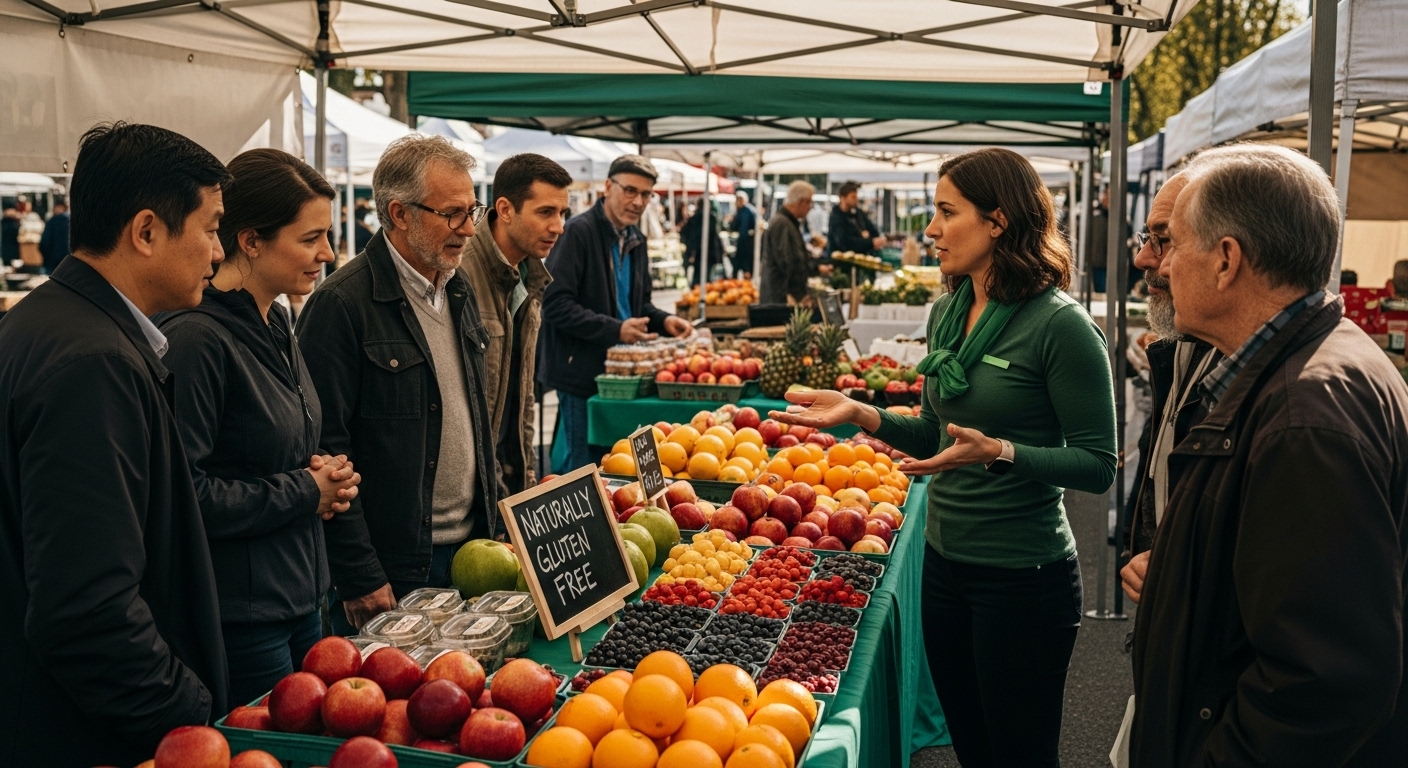 farmer's market gluten free fruits