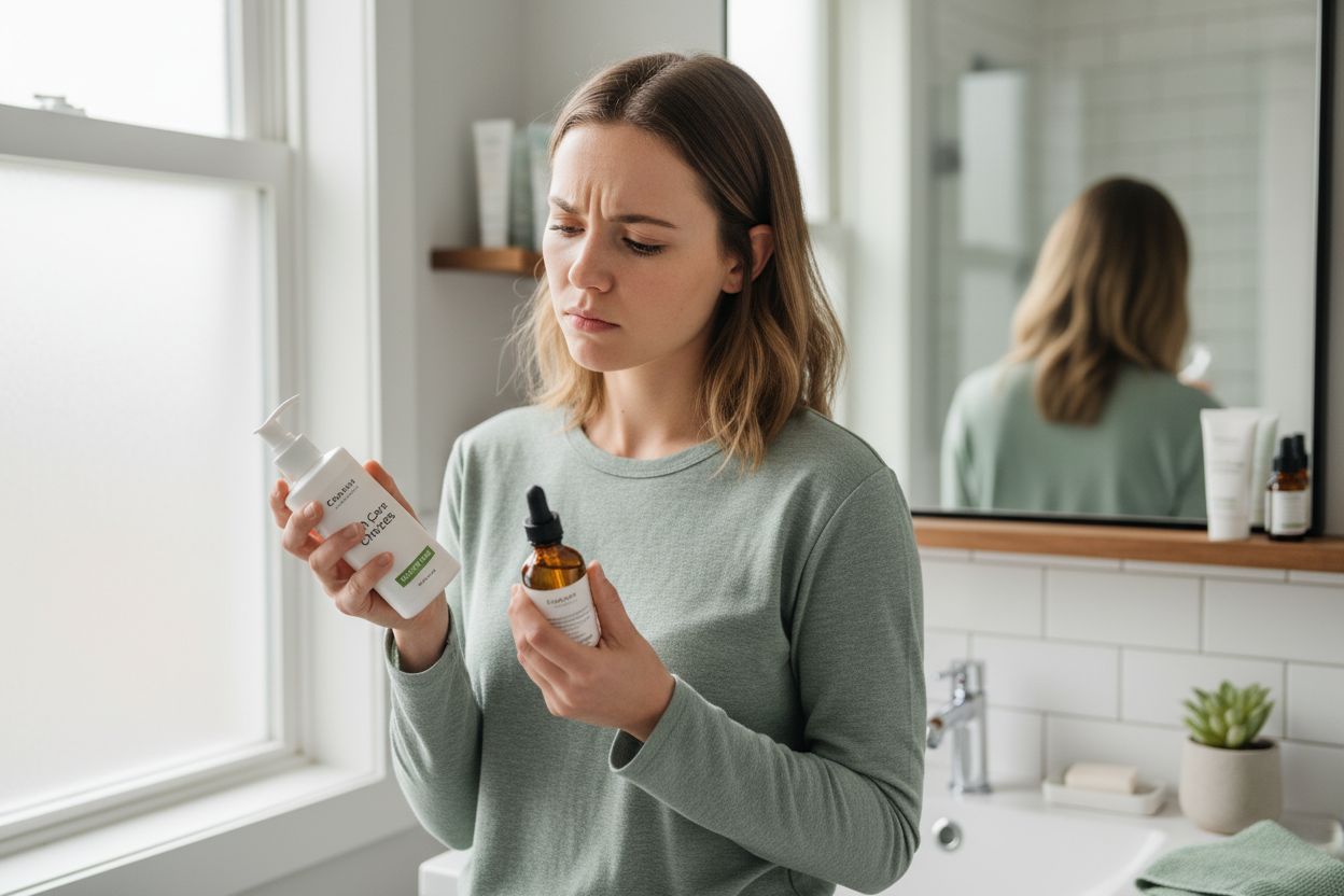 reading skincare label gluten