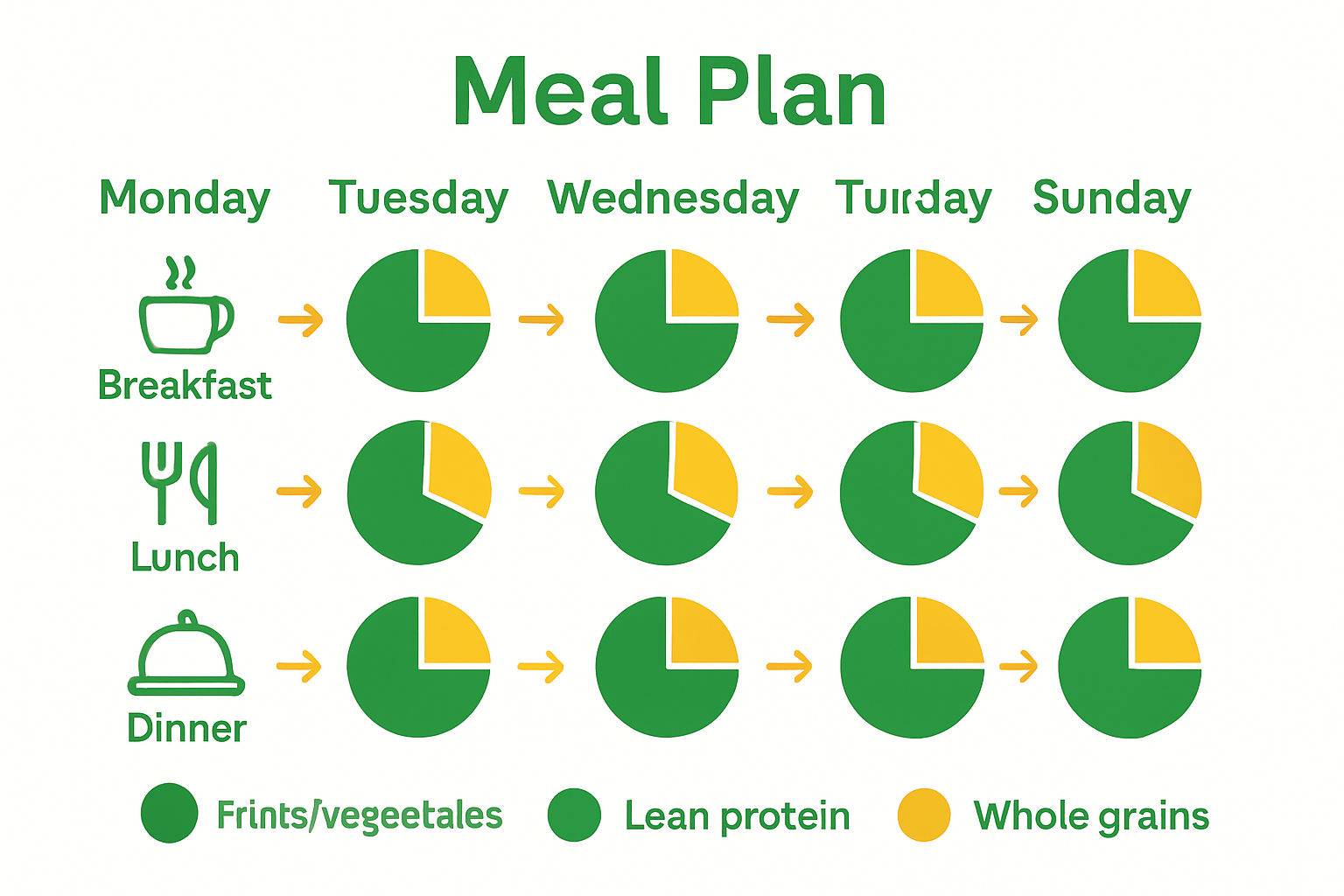 Weekly balanced meals infographic