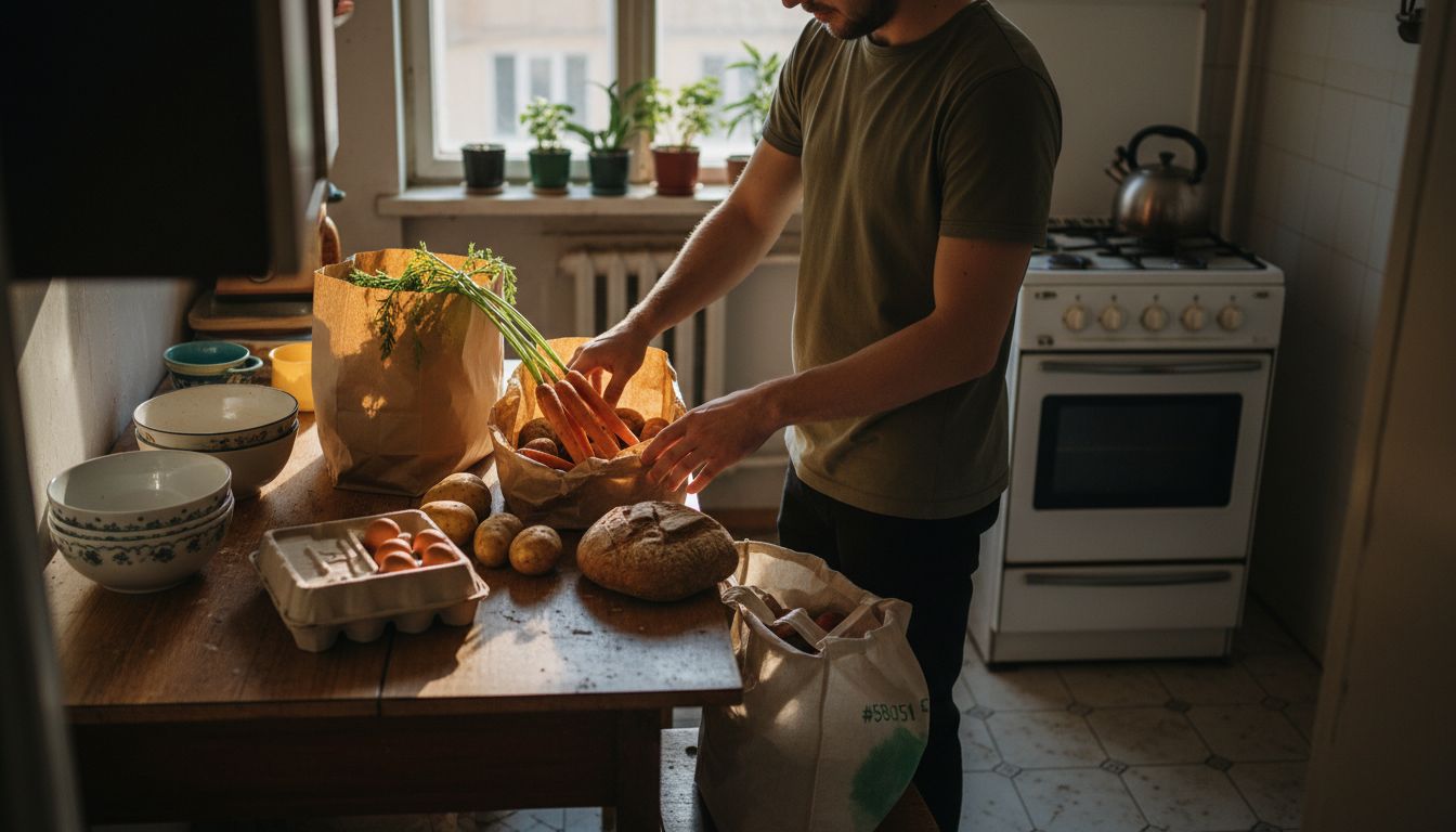 Sorting minimally processed groceries at home