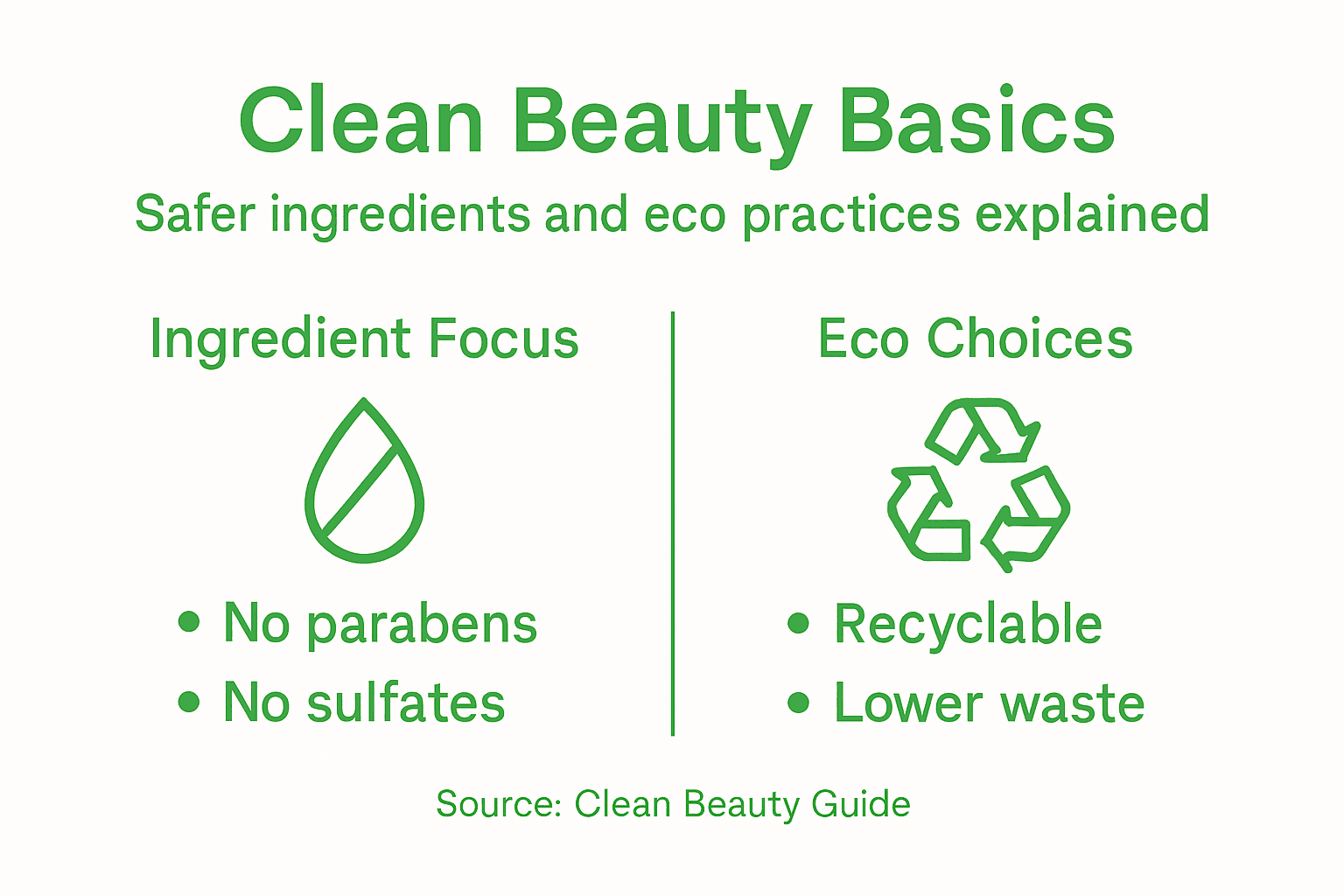 Infographic comparing ingredient and eco standards