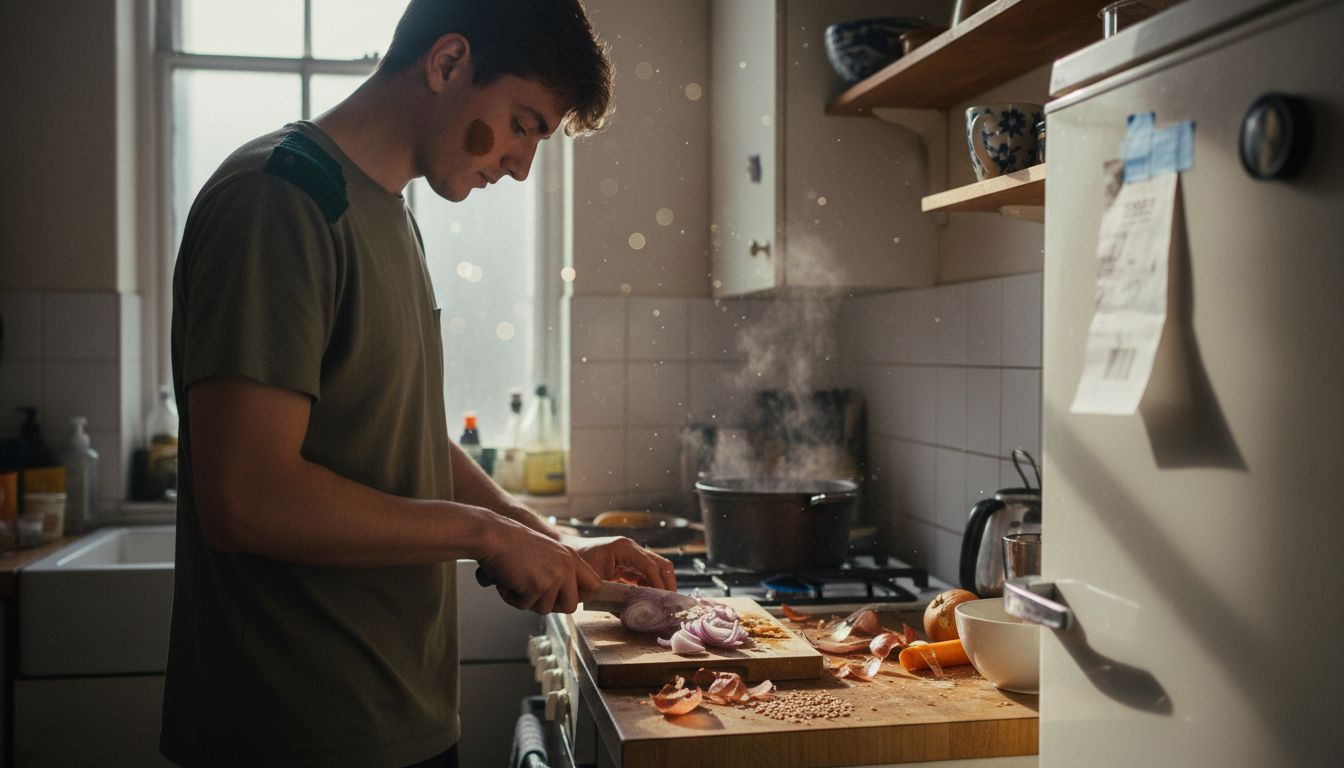 Person cooking plant-based meal
