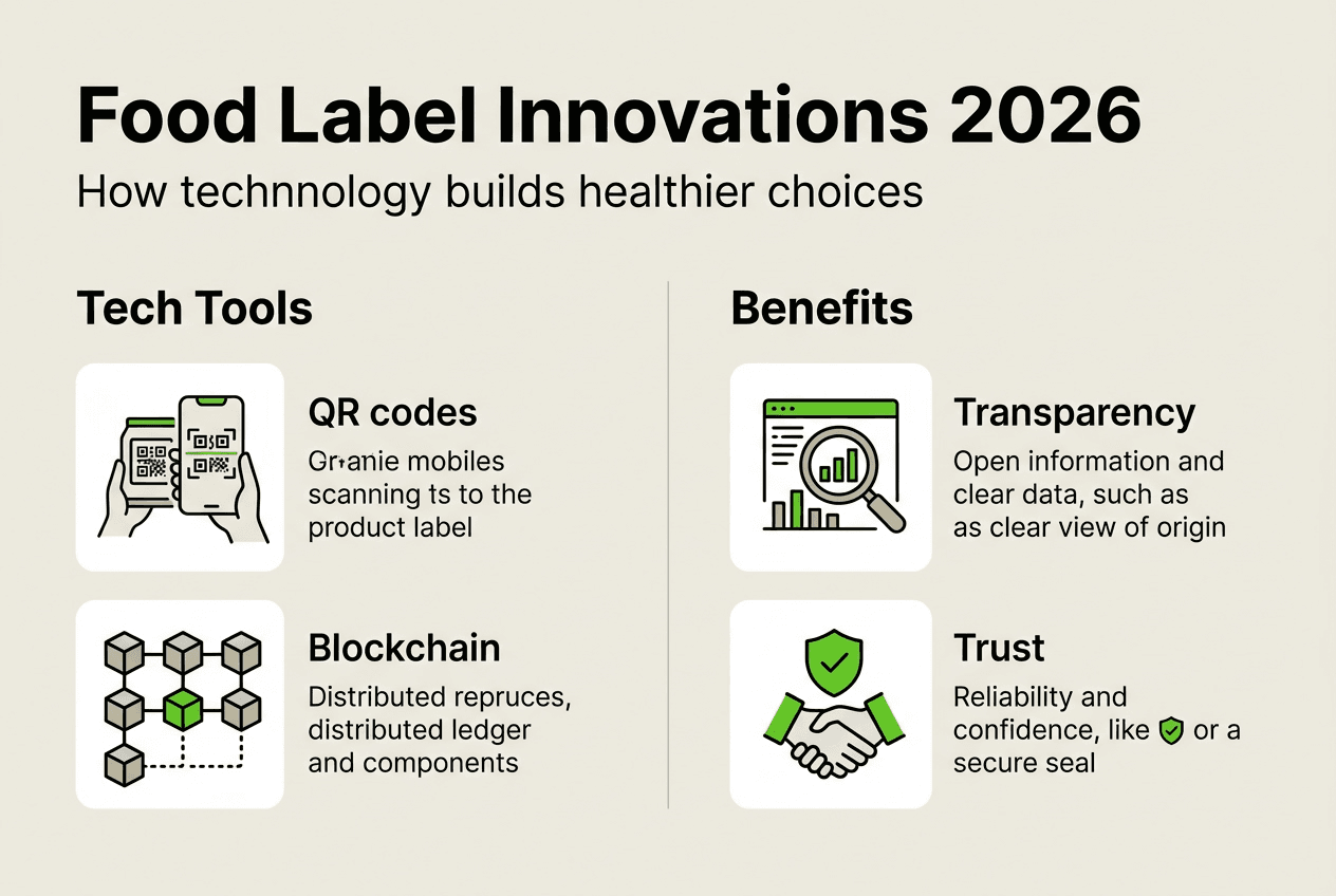 Infographic on food label technology and benefits