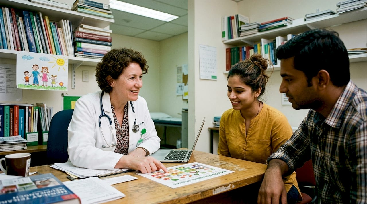 Doctor explains vegetable choices to parents