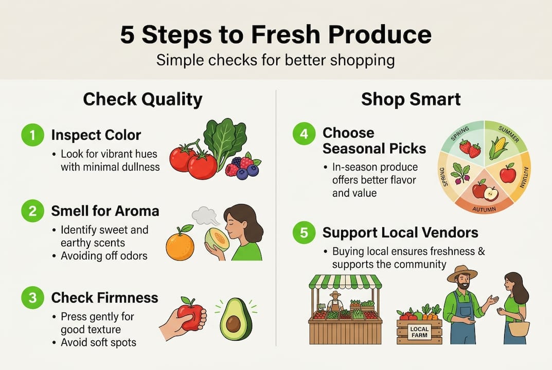 Infographic five steps to pick fresh produce
