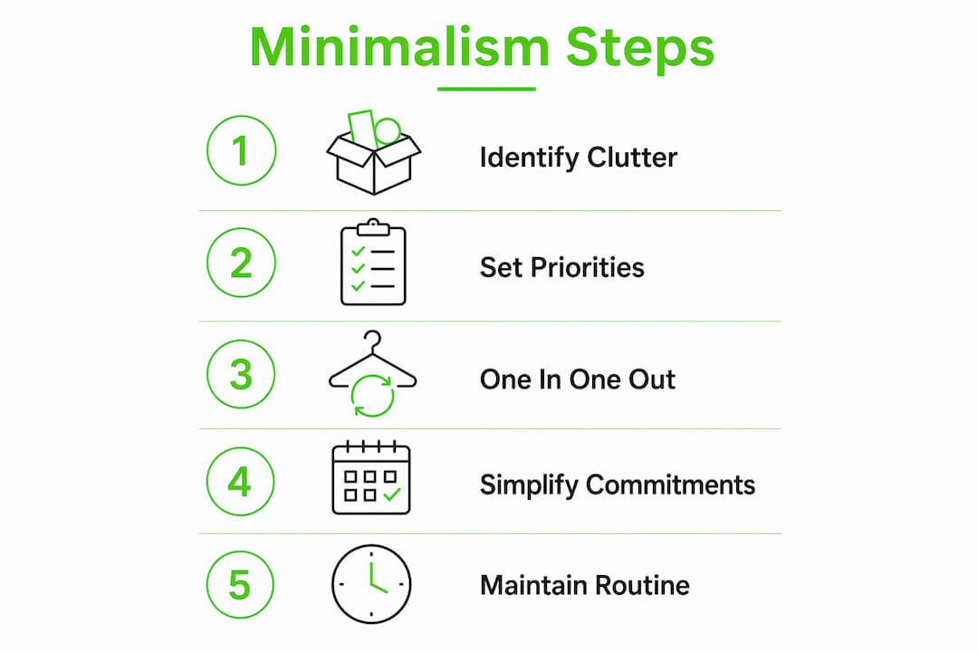 Infographic with steps to simplify life