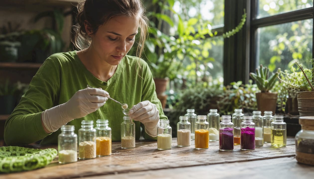 Lab vials representing various probiotic strains