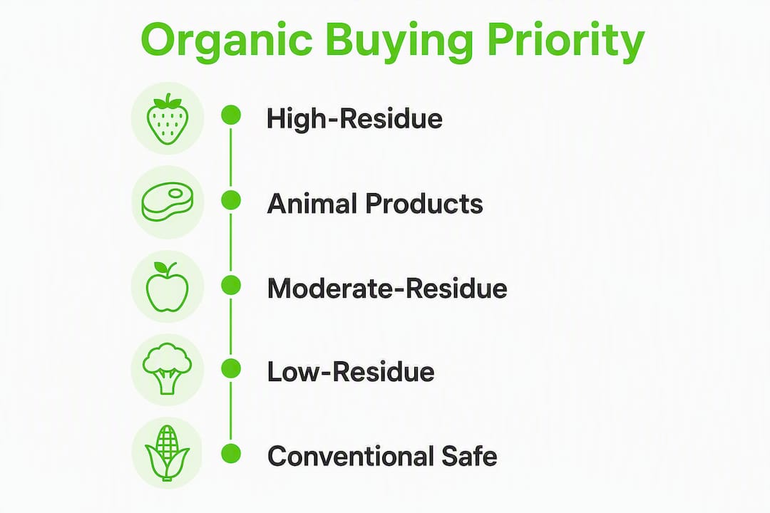 Infographic illustrating organic buying priorities