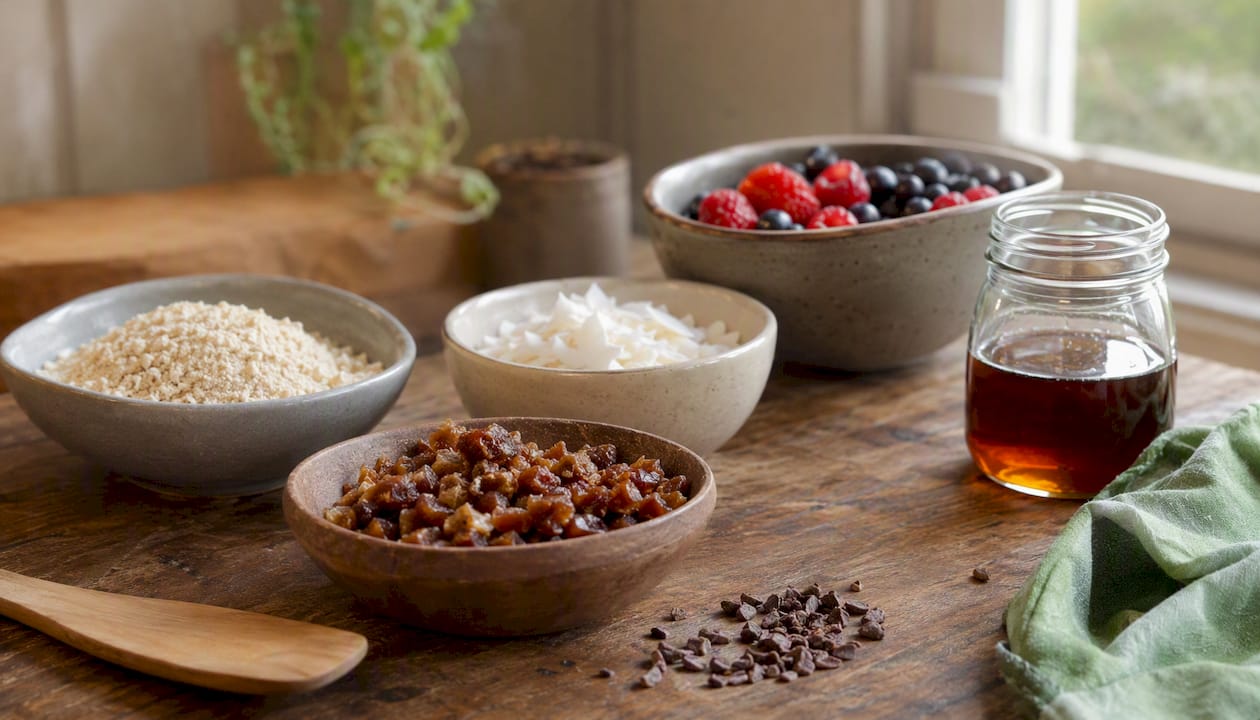 Clean ingredients for dairy-free cake