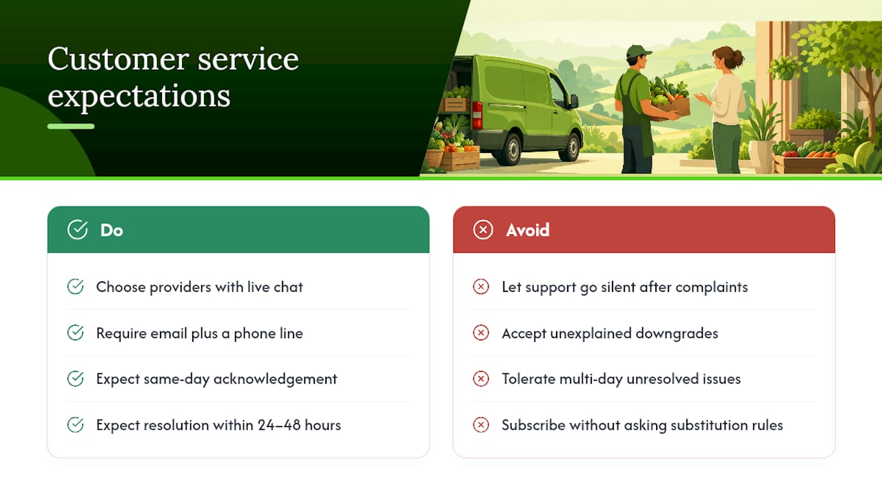 What should you expect from customer service? — overview diagram