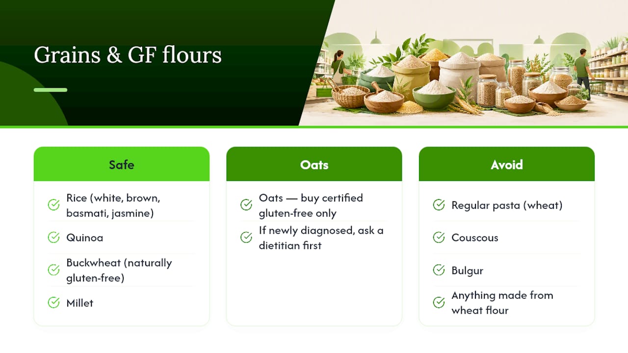 3. Grains, starches, and gluten-free flours — overview diagram