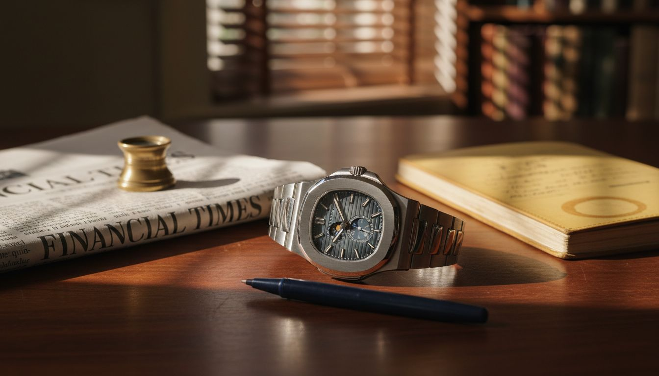 Close-up of Patek Philippe Nautilus 5712 watch