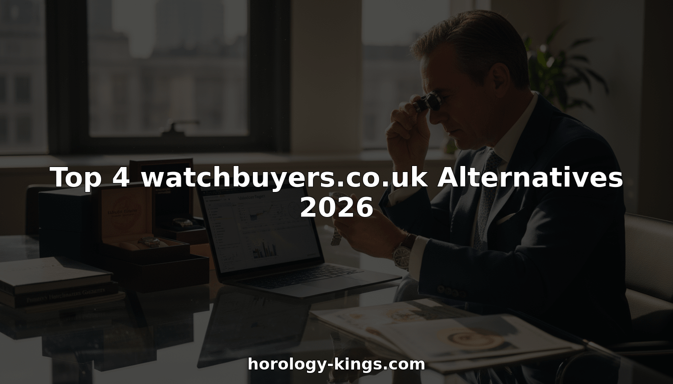 Watch dealer inspecting luxury timepiece in office
