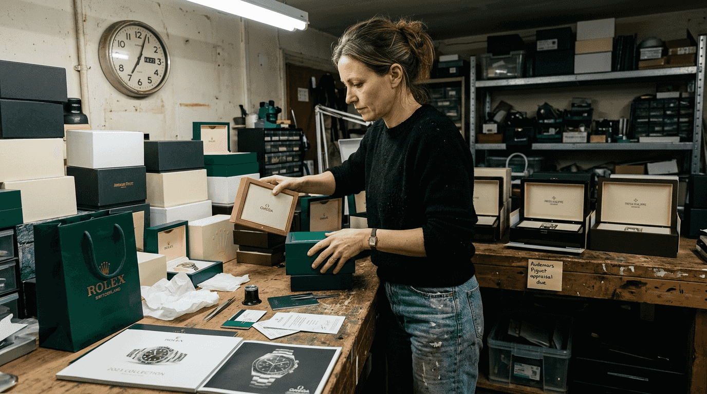 Sorting watches and brand authentication cards