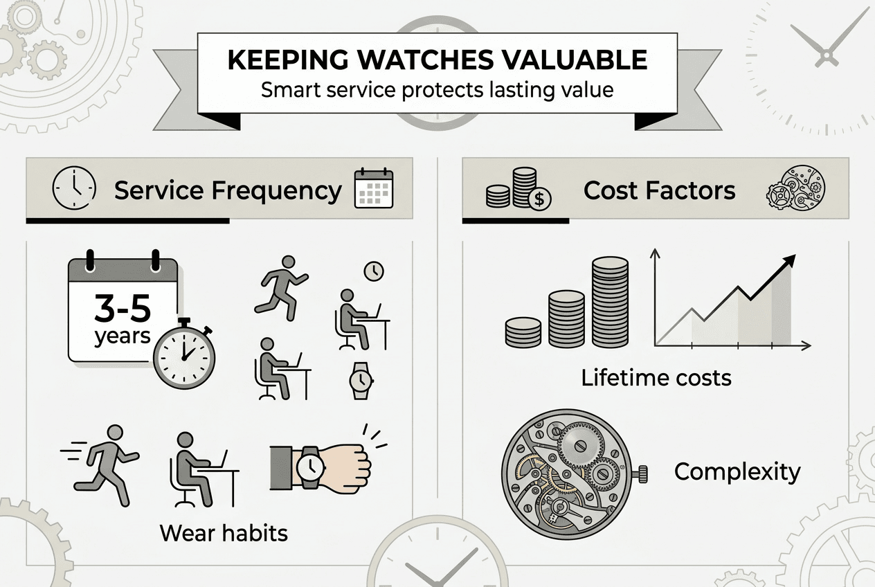 Infographic showing service intervals and cost factors