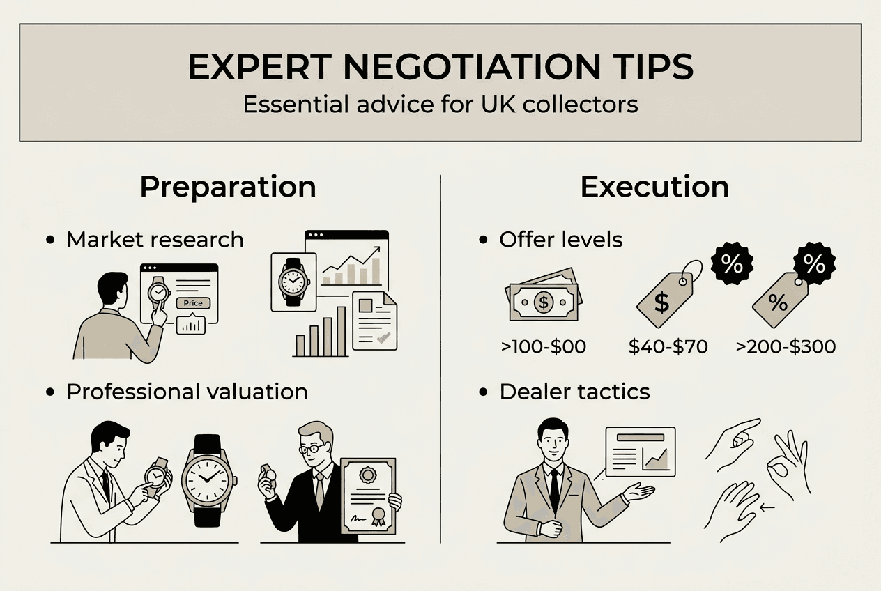 Infographic of expert watch negotiation advice