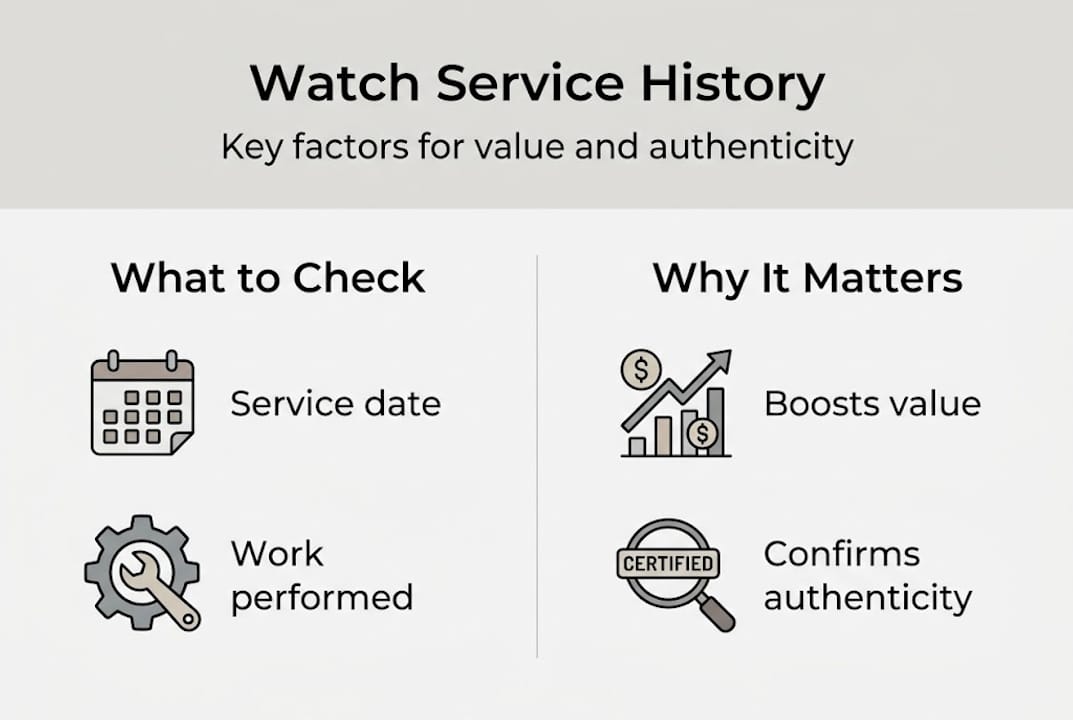 Infographic showing service history value breakdown