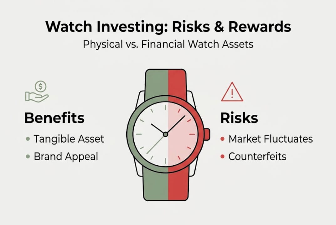 Infographic on risks and rewards in watch investing