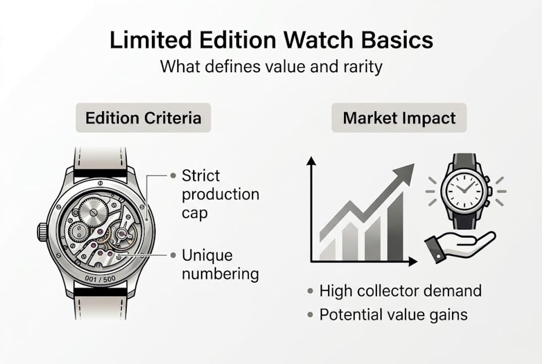Infographic about limited edition watch basics