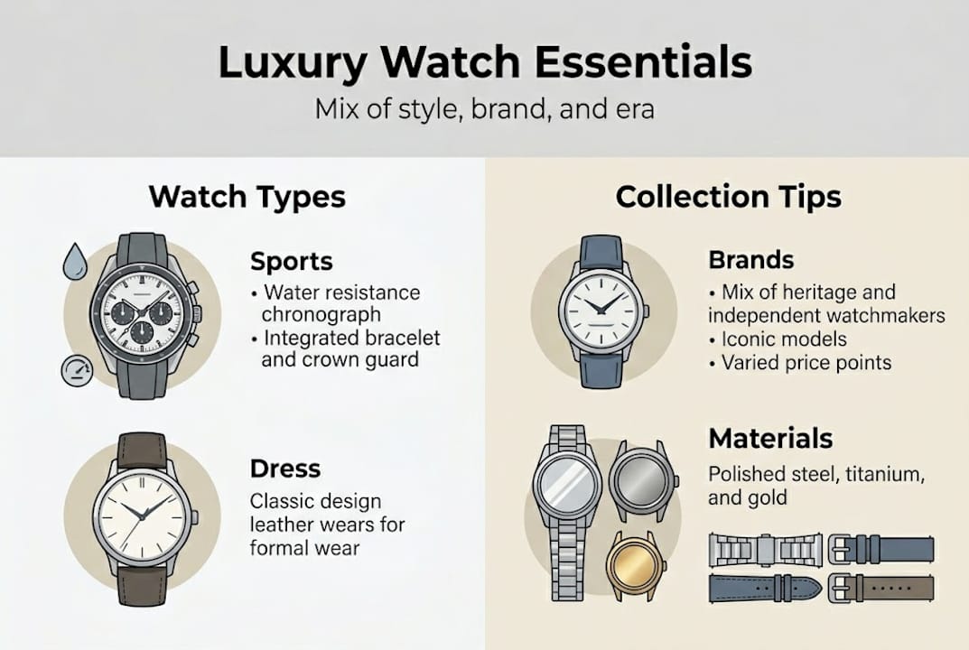 Infographic of luxury watch collection tips