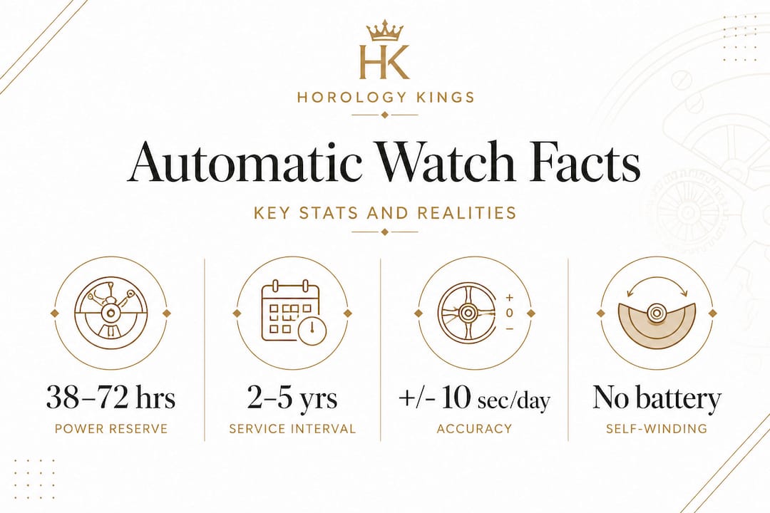 Infographic key stats automatic watch facts