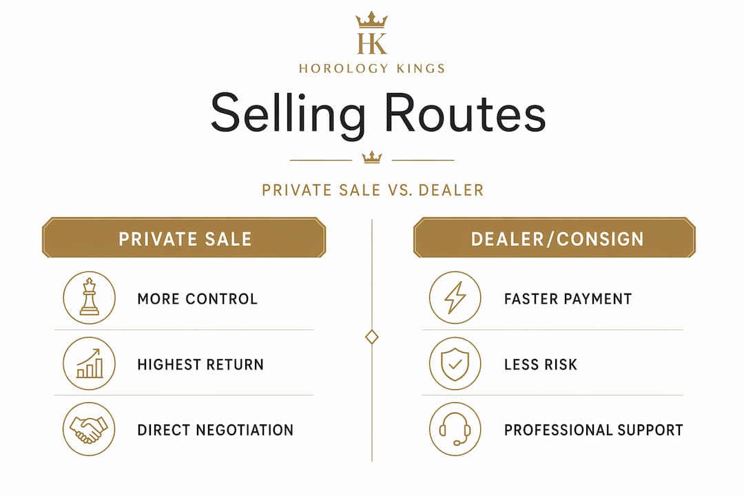 Infographic comparing private and dealer sales