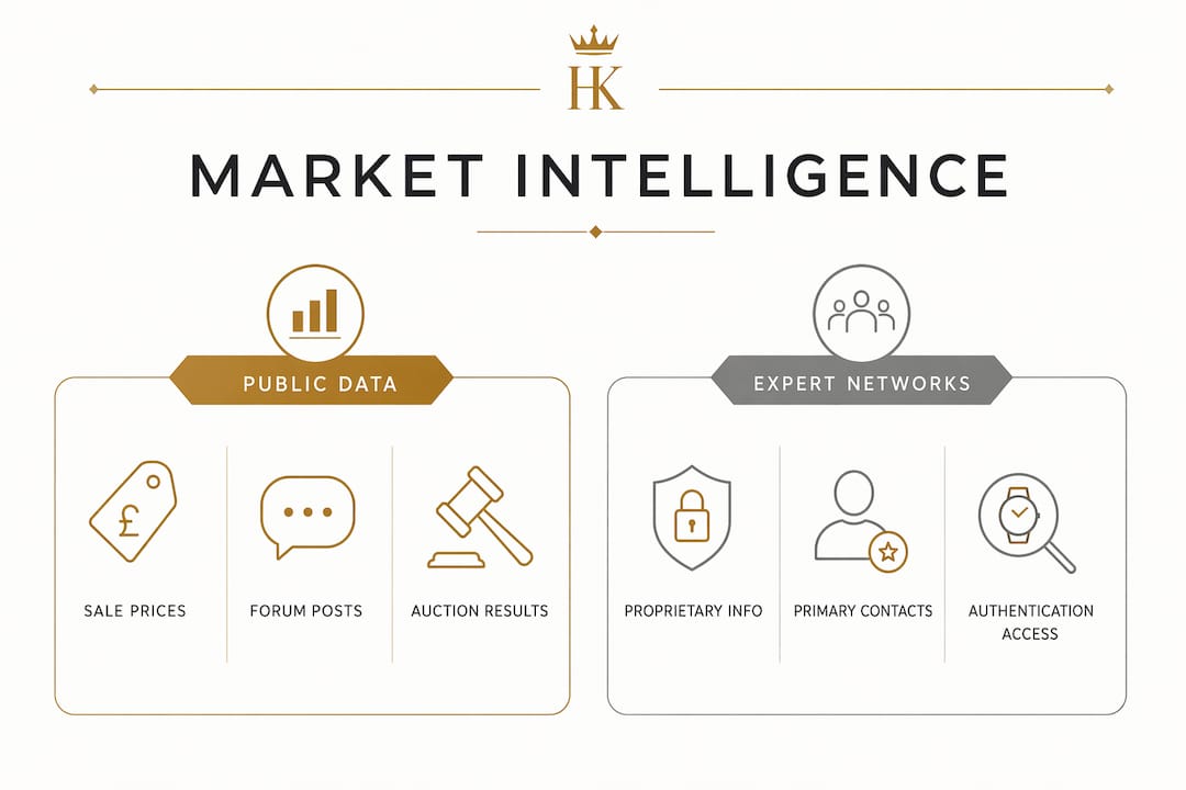 Infographic comparing public data and expert network market intelligence