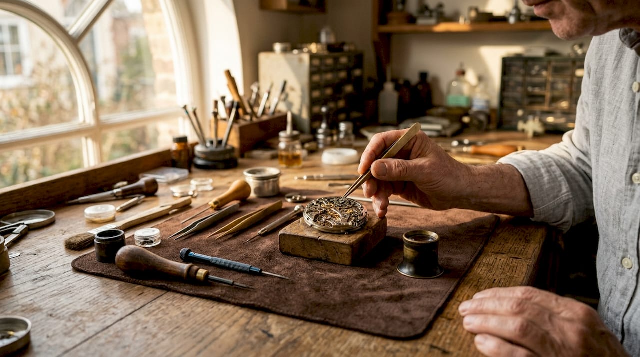 Watchmaker assembling mechanical movement