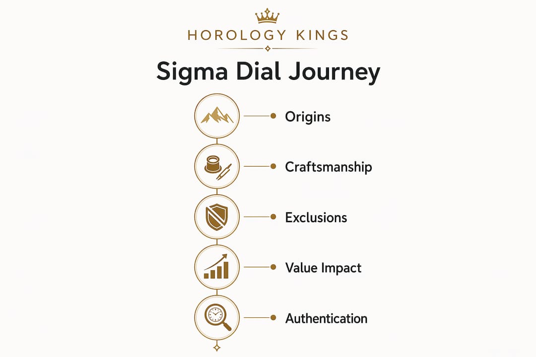 Infographic showing sigma dial key stages