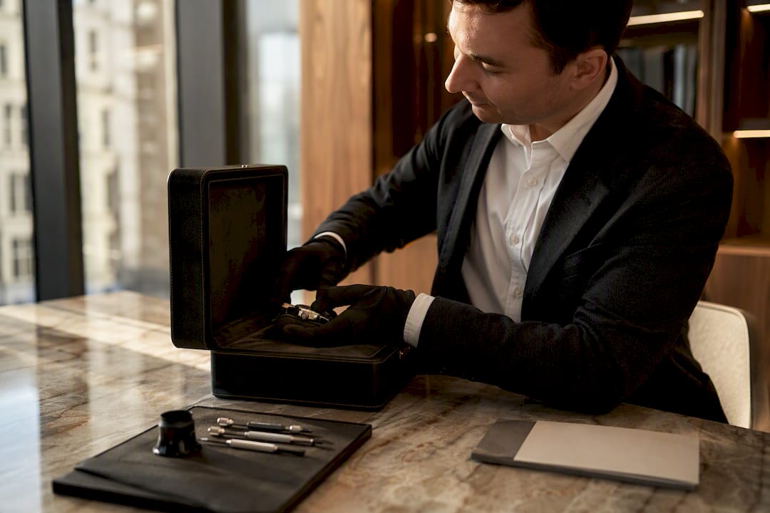Specialist packing luxury watch securely