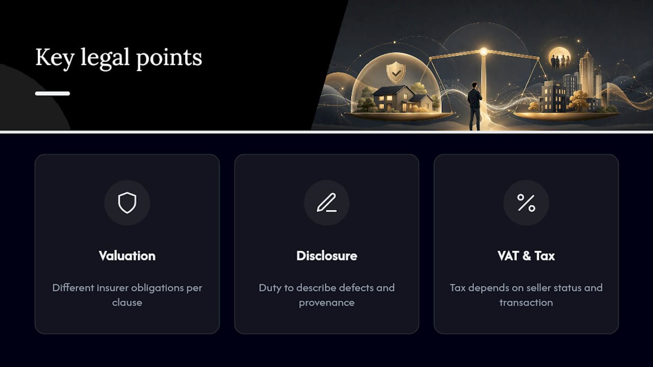 Legal and regulatory points worth knowing — overview diagram