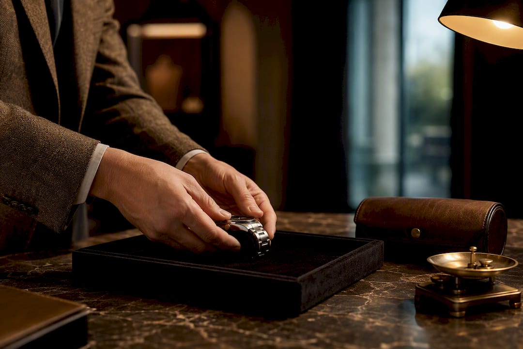 Anonymous watch prepared for private sale