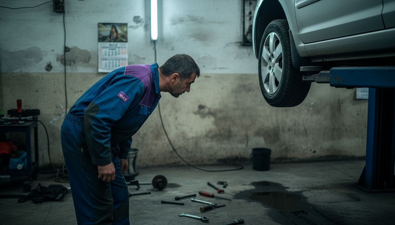 Înainte de inspecția tehnică periodică, mecanicul se asigură că sistemul de frânare funcționează corect.