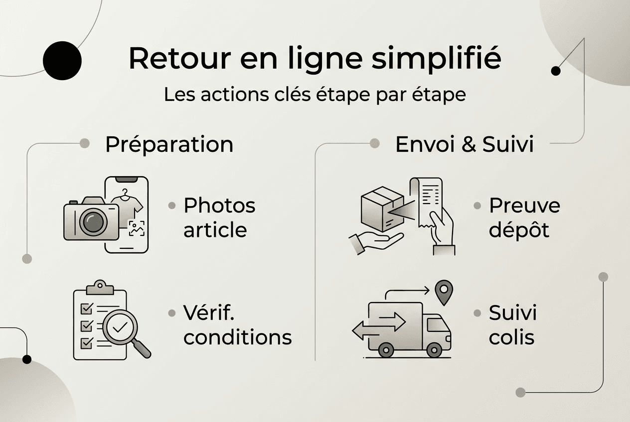Les grandes étapes du retour en ligne présentées en infographie