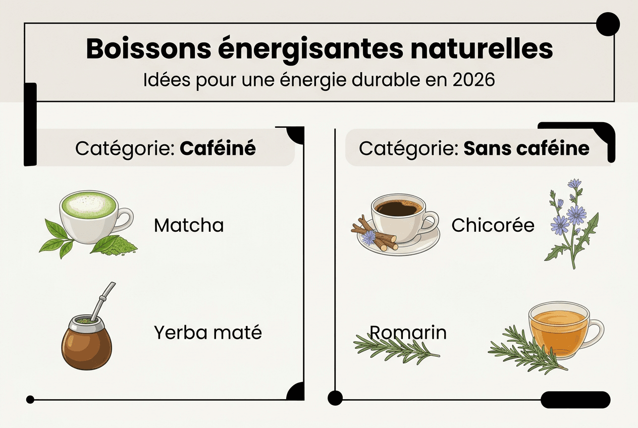 Infographie : des alternatives naturelles pour remplacer le café