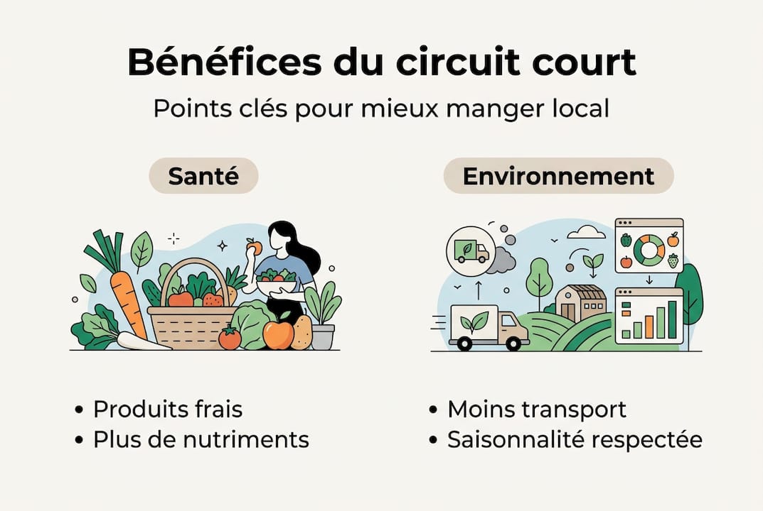 Infographie : pourquoi privilégier les circuits courts est bon pour votre santé et pour la planète