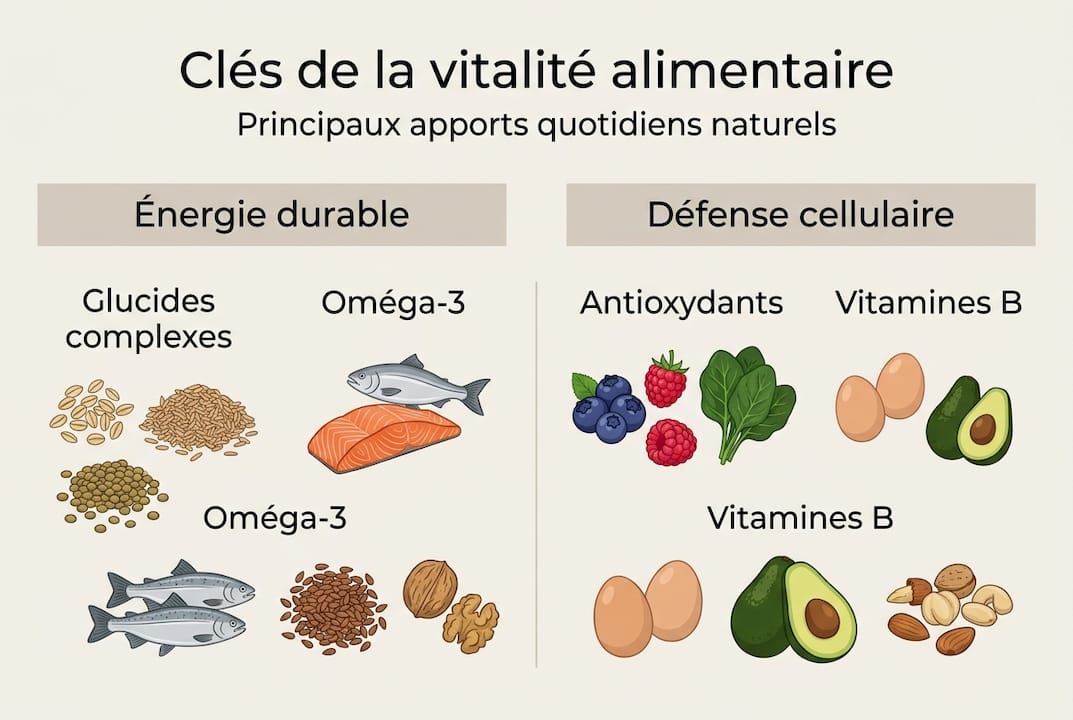 Infographie : les fondamentaux d'une alimentation énergisante